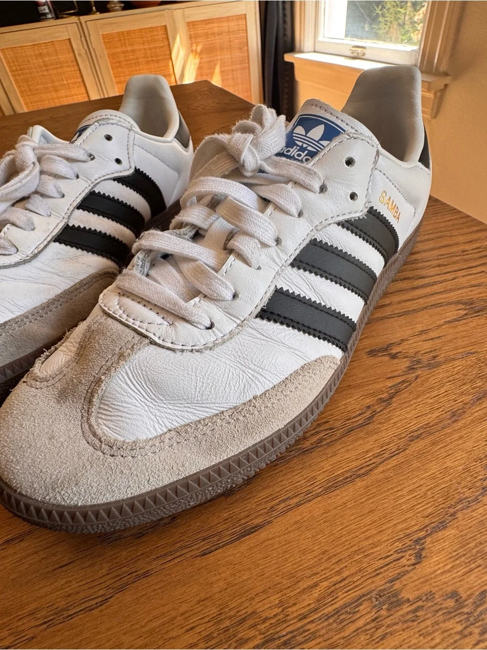 adidas Samba Classic Sneaker White & Black Women’s Size 8